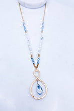 Load image into Gallery viewer, Glass Beaded Pendant Necklace in Black or White