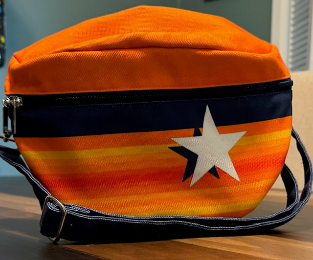 Houston Astros Orange and Blue Crossbody Purse/Bag with Star