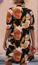 Load image into Gallery viewer, Vibrant Floral Print V-Neck Pendulum Dress
