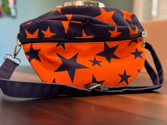 Houston Astros Orange and Blue Crossbody Purse/Bag with Stars