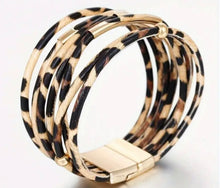 Load image into Gallery viewer, Multi- Layer Leopard Print Beaded Boho Chic Bracelet
