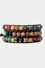 Load image into Gallery viewer, Handmade Triple Layer Beaded Agate Bracelet
