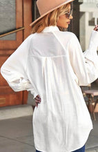 Load image into Gallery viewer, Casual Billowy Long Sleeve Top with Pockets in Sea Foam Green
