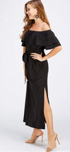 Load image into Gallery viewer, Green Off the Shoulder Ruffle Maxi Dress
