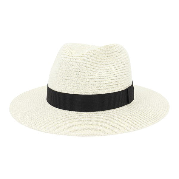 Wide Brim Straw Panama Hat