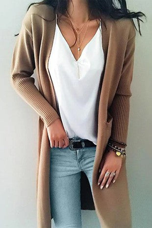 Light Brown Knit Cardigan