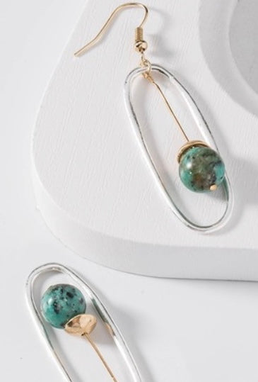 Stone Drop Earrings