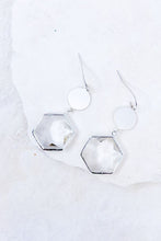 Load image into Gallery viewer, Faceted Hexagon Stone Drop Earrings
