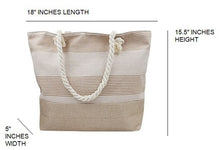 Load image into Gallery viewer, Jet Setter Stripe Tote In Taupe
