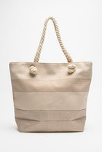 Load image into Gallery viewer, Jet Setter Stripe Tote In Taupe
