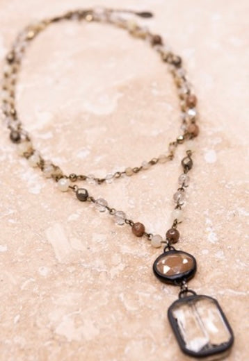 Short Double Layer Chain Link Necklace