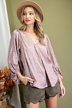 Load image into Gallery viewer, Wine Color Animal Print Blouse

