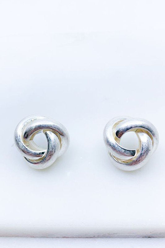 Worn Silver Plated Earrings