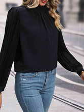 Load image into Gallery viewer, Round Neck Puff Sleeve Blouse
